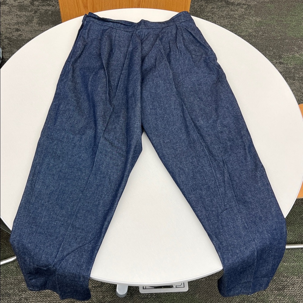 RARE vintage Helen Storey made in England artsy high waisted zippered jeans L - Picture 9 of 11